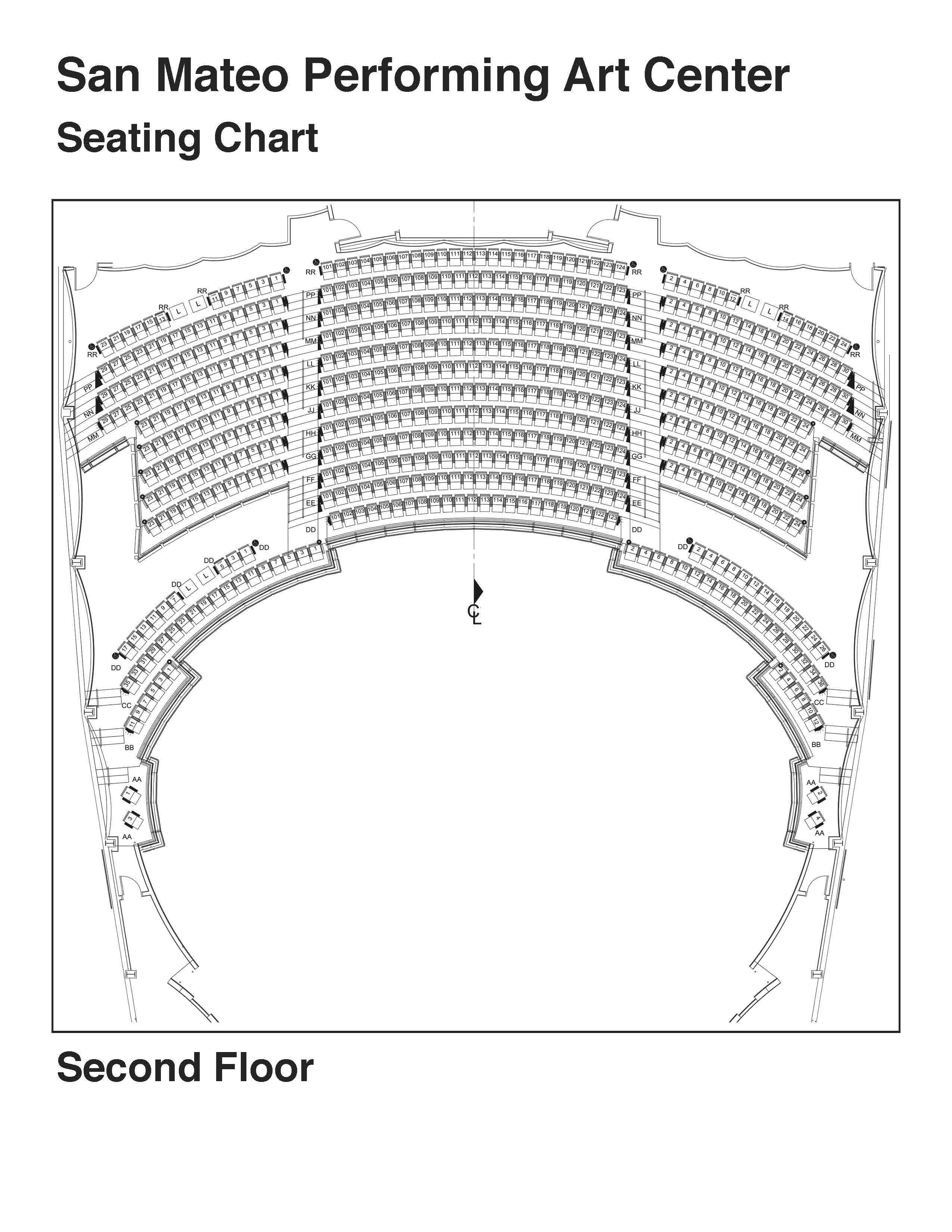 San Mateo Performing Arts Center Seating Chart